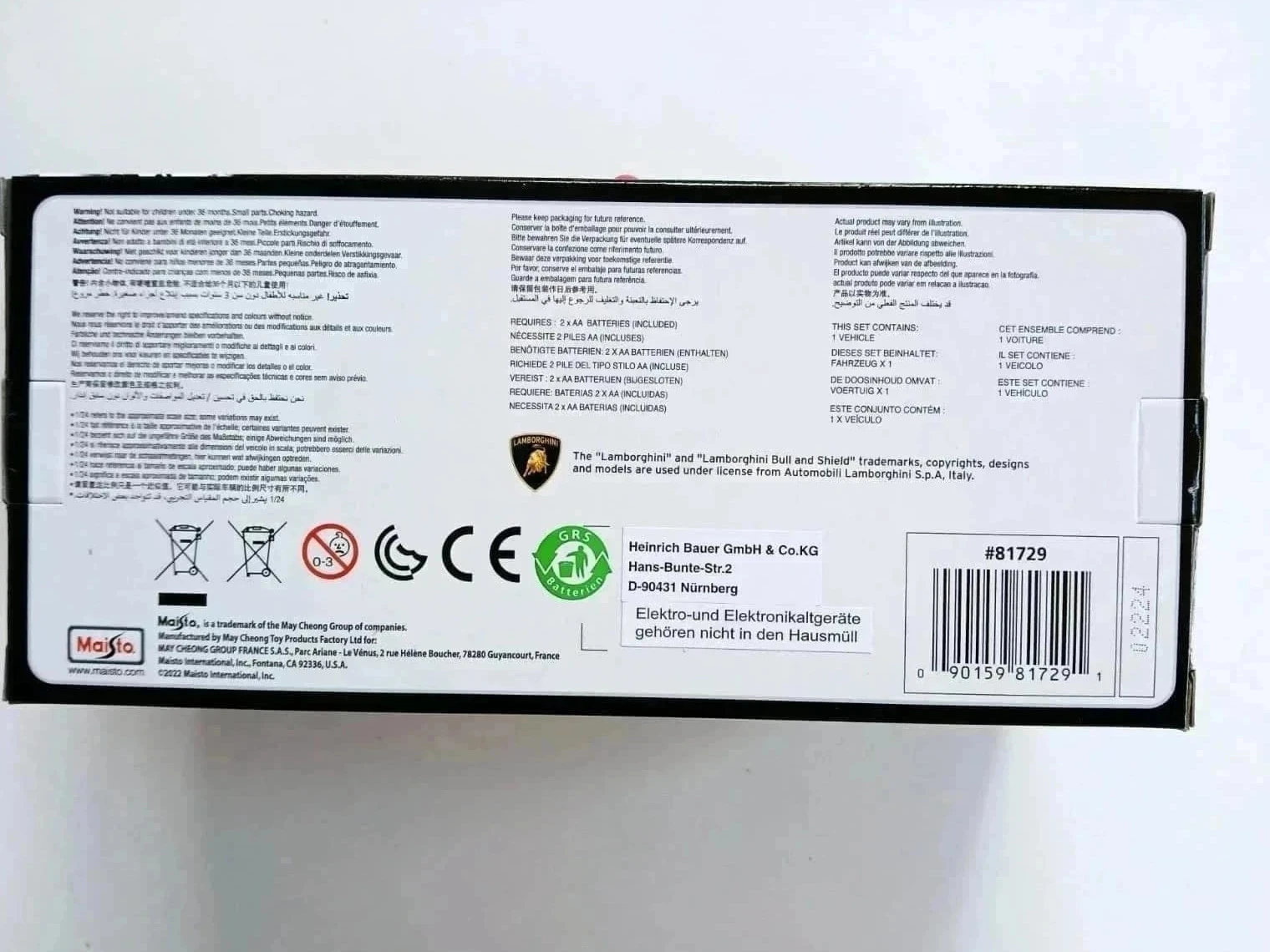 Coche Maisto 1:24 Moto Sound Lamborghini Terzo Millenio – photo 6